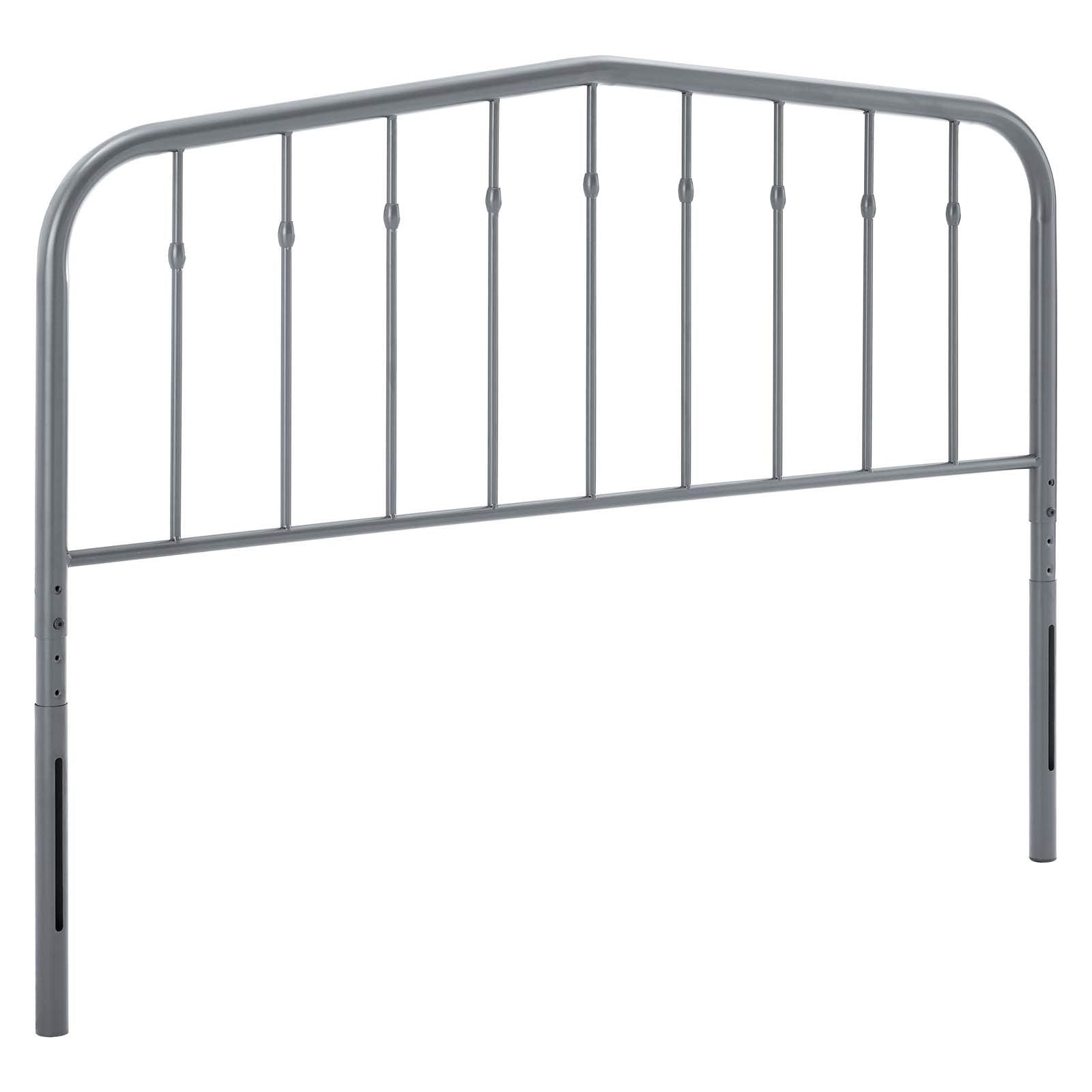 Modway Lennon Modern Farmhouse Metal Full Headboard In Gray